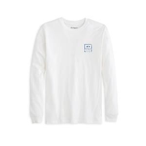 NEW FISH HIPPIE CO skewed long sleeve tee in white